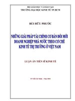Những giải pháp tài chính cơ bản  đổi mới doanh nghiệp nhà nước theo cơ chế kinh tế thị trường ở việt nam 