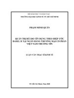 Quản trị rủi ro tín dụng theo hiệp ước basel II tại ngân hàng thương mại cổ phần việt nam thương tín 
