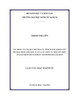 Tác động của nợ, quy mô công ty, tính thanh khoản lên độ nhạy dòng tiền đầu tư của các công ty niêm yết trên sở giao dịch chứng khoán TP  HCM 