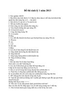 Đề thi sinh lý 1 năm 2013 và 2014 