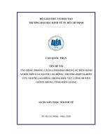 Tác động phong cách lãnh đạo phụng sự đến hành vi đổi mới của người lao động trường hợp nghiên cứu người lao động trong khu vực công huyện giồng riềng, tỉnh kiên giang 