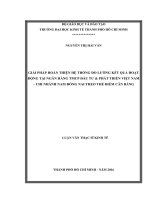 Giải pháp hoàn thiện hệ thống đo lường kết quả hoạt động tại ngân hàng TMCP đầu tư  phát triển việt nam – chi nhánh nam đồng nai theo thẻ điểm cân bằng 