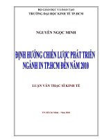 Định hướng chiến lược phát triển ngành in TP  HCM đến năm 2010 