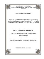 Một số giải pháp hoàn thiện quản trị nguồn nhân lực tại tổng công ty tư vấn thiết kế giao thông vận tải đến năm 2015 