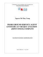 Poor ground service agent attitude at vietjet aviation joint stock company 