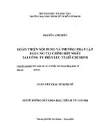 Hoàn thiện nội dung và phương pháp lập báo cáo tài chính hợp nhất tại công ty điện lực TP  HCM 