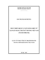 Phát triển dịch vụ ngân hàng điện tử tại Ngân hàng TMCP Kỹ thương Việt Nam (TECHCOMBANK) : Luận văn ThS. Kinh doanh và quản lý: 60 34 01 02