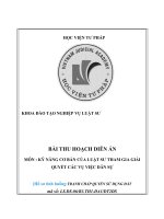 Bài thu hoạch diễn án môn kỹ năng cơ bản của luật sư tham gia giải quyết các vụ việc dân sự 