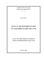 Quản lý thu bảo hiểm xã hội của Bảo hiểm xã hội Việt Nam :  Luận văn ThS. Quản trị - Quản lý: 603404