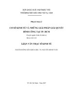 Cơ sở kinh tế và những giải pháp giải quyết đình công tại thành phố hồ chí minh  luận văn thạc sĩ 