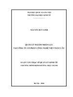 Quản lý nguồn nhân lực tại Công ty Cổ phần Công nghệ Việt Toàn Cầu : Luận văn ThS. Quản trị - Quản lý: 60 34 04