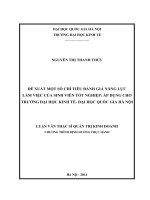 Đề xuất một số chỉ tiêu đánh giá năng lực làm việc của sinh viên tốt nghiệp áp dụng cho trường đại học kinh tế   đại học quốc gia hà nội    