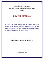 Mối quan hệ giữa chất lượng hệ thống ERP, chất lượng thông tin kế toán, lợi ích kế toán và sự hài lòng của người sử dụng cuối trong môi trường ERP, một thực nghiệm tại tp  hồ chí minh 