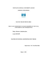 Trust and commitment in online shopping in Vietnam, antecedents and consequences : Luận văn ThS. Kinh doanh và quản lý: 60 34 05