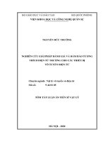 Nghiên cứu giải pháp đánh giá và đảm bảo tương thích điện từ trường cho các thiết bị vô tuyến điện tử tt 
