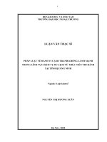 pháp luật về hành vi cạnh tranh không lành mạnh trong lĩnh vực dịch vụ du lịch từ thực tiễn thi hành tại tỉnh quảng ninh 