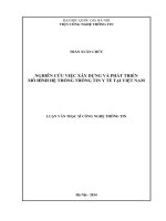 Nghiên cứu việc xây dựng và phát triển mô hình hệ thống thông tin y tế tại Việt Nam