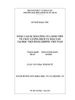 Nâng cao sự hài lòng của sinh viên về chất lượng dịch vụ đào tạo tại học viện hàng không việt nam , luận văn thạc sĩ 