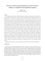 Economics and environmental implications of carbon taxation in malaysia, a computable general equilibrium approach 