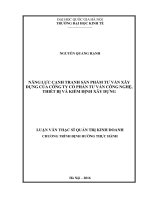 Năng lực cạnh tranh sản phẩm tư vấn xây dựng của Công ty Cổ phần Tư vấn Công nghệ, Thiết bị và Kiểm định xây dựng