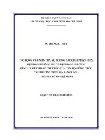 Tác động của niềm tin, sự tương tác giữa nhân viên, hệ thống thông tin và hệ thống thưởng đến vấn đề chia sẻ tri thức của cán bộ, công chức cấp phường trên địa bàn quận 3, TP HCM 