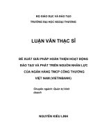 đề xuất giải pháp hoàn thiện hoạt động đào tạo và phát triển nguồn nhân lực của ngân hàng tmcp công thương việt nam (vietinbank) 