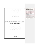Thu hút vốn đầu tư cho giáo dục đại học ở Việt Nam hiện nay : Luận văn ThS. Kinh doanh và quản lý: 60 34 01