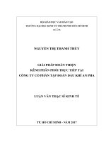 Giải pháp hoàn thiện kênh phân phối trực tiếp tại công ty cổ phần tập đoàn dầu khí an pha 