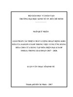 Giải pháp cải thiện chất lượng hoạt động kho bãi của saigon co op trong việc cung ứng hàng hóa cho cửa hàng tạp hóa hiện đại (co op smile) trong giai đoạn 2017   2020 