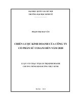 Chiến lược kinh doanh của công ty cổ phần sứ Cosani đến năm 2020 : Luận văn ThS. Kinh doanh và quản lý: 60 34 05