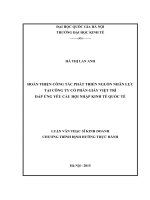 Hoàn thiện công tác phát triển nguồn nhân lực tại Công ty Cổ phần giấy Việt Trì đáp ứng yêu cầu hội nhập kinh tế quốc tế : Luận văn ThS. Kinh doanh và quản lý: 60 34 05