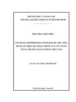 Ứng dụng mô hình phân tích bao dữ liệu (DEA) đánh giá hiệu quả hoạt động của các ngân hàng thương mại cổ phần việt nam 