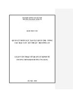 Quản lý nhân lực tại Cục Quản trị - Tổng cục Hậu cần - Kỹ thuật - Bộ Công an :  Luận văn ThS. Quản trị - Quản lý: 603404