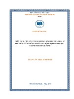 Phân tích các yếu tố ảnh hưởng đến hiệu quả chia sẻ tri thức giữa những người lao động tại ủy ban nhân dân quận 7 thành phố hồ chí minh 