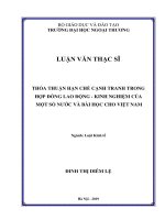 thỏa thuận hạn chế cạnh tranh trong hợp đồng lao động   kinh nghiệm của một số nước và bài học cho việt nam 