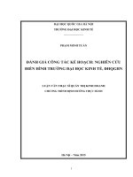 Đánh giá công tác kế hoạch: Nghiên cứu điển hình trường Đại học Kinh tế, ĐHQGHN : Luận văn ThS. Kinh doanh và quản lý: 60 34 01 02