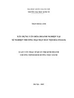 Xây dựng văn hóa doanh nghiệp tại xí nghiệp Thương mại mặt đất Nội Bài (NIAGS) : Luận văn ThS. Kinh doanh và quản lý: 60 34 05