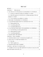 Nghiên cứu sự tạo liên hợp ion của W(VI) và Mo(VI) với một số bazơ hữu cơ mầu trong môi trường hỗn hợp nước   dung môi hữu cơ bằng phương pháp chiết trắc quang và ứng dụng vào phân tích 