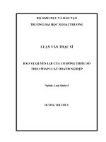 bảo vệ quyền lợi của cổ đông thiểu số theo phαp luật doanh nghiệp 