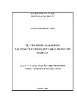 Truyền thông Marketing tại Công ty Cổ phần Xuất khẩu Phần mềm Tinh Vân