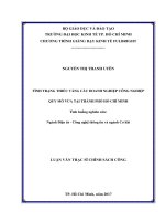 Tình trạng thiếu vắng các doanh nghiệp công nghiệp quy mô vừa tại thành phố hồ chí minh 