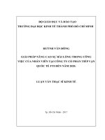 Tác giả đã dựa vào cơ sở lý thuyết của bài nghiên cứu của adrian furnham và andreas eracleous và xây dựng thang đo khảo sát scales 7, được khảo sát trên 122 nhân viên FTI corp 