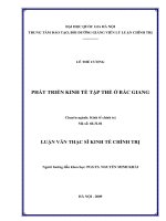 Phát triển kinh tế tập thể ở Bắc Giang : Luận văn ThS. Kinh tế: 60 31 01