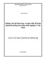 Những vấn đề khoa học và thực tiễn để hình thành hệ thống bảo hiểm thất nghiệp ở Việt Nam : Luận văn ThS. Kinh tế