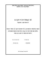 thực thi các quy định về lao động trong một số hiệp định thương mại tự do thế hệ mới thuận lợi và thách thức 