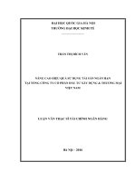 Nâng cao hiệu quả sử dụng tài sản ngắn hạn tại Tổng công ty cổ phần đầu tư Xây dựng và Thương mại Việt Nam : Luận văn ThS. Tài chính - Ngân hàng - Bảo hiểm: 603402