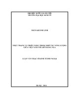 Thực trạng và triển vọng trong hợp tác năng lượng giữa Việt Nam với Liên bang Nga : Luận văn ThS. Kinh tế: 60 31 07