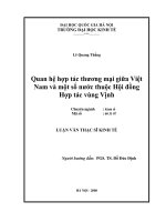 Quan hệ hợp tác thương mại giữa Việt Nam và một số nước thuộc Hội đồng Hợp tác vùng Vịnh