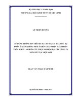 Sử dụng thông tin trên BCTC chưa kiểm toán để dự đoán ý kiến không phải ý kiến chấp nhận toàn phần trên BCKIT   nghiên cứu thực nghiệm tại các công ty niêm yết tại việt nam 