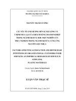 Các yếu tố ảnh hưởng đến sự hài lòng vá ý định mua lại của khách hàng doanh nghiệp trong ngành dịch vụ B2BMột nghiên cứu thực nghiệm trong ngành dịch vụ